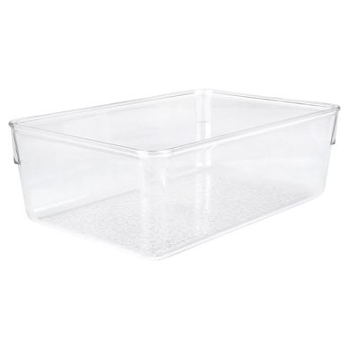 Organizador Cozinha Flores Acrlico, Transparente, 24x8x16cm