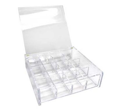 Organizador de Banho com 12 Espaos Acrlico, 15x5x15cm, Transparente