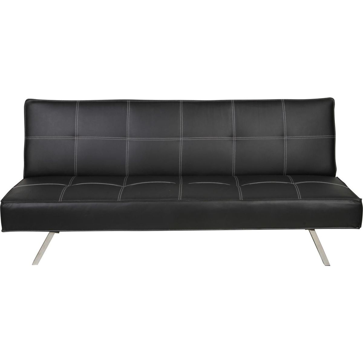 Sofá Cama 3 Lugares Niza Preto 181X91X76Cm Just Home Collection, marca Just Home Collection - Foto 2