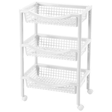 Carro com 3 Cestos Branco Rimax