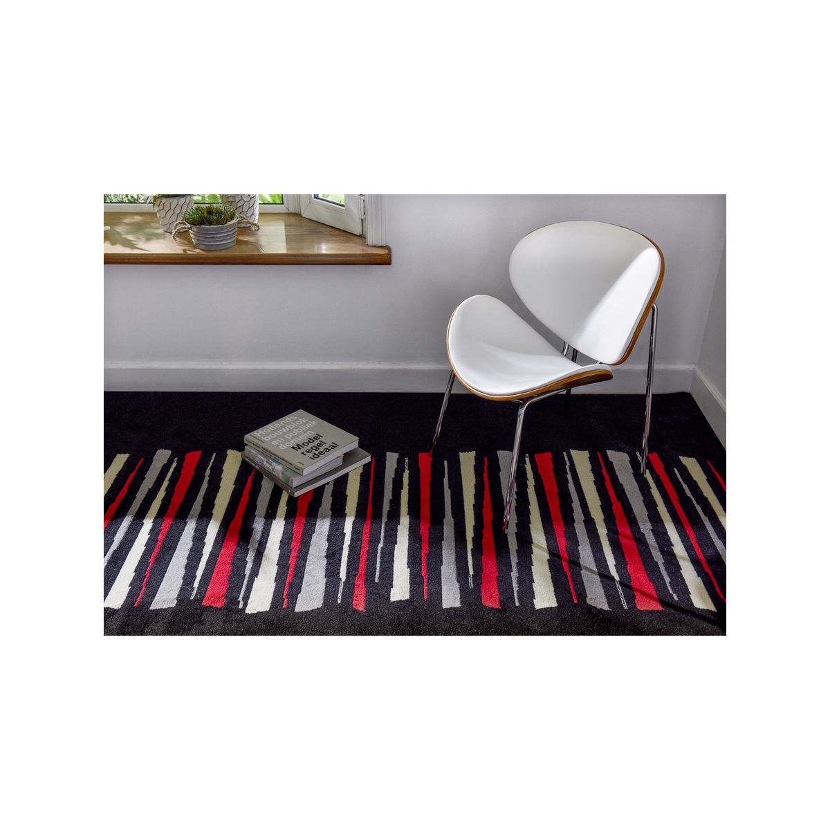 Tapete BCF Vermelho Cinza Multicor 50X220cm, marca Just Home Collection - Foto 2