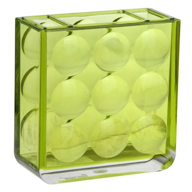 Porta Escova de Dente Plstico Dots Verde