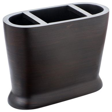 Porta Escova de Dente Resina Envelhecido Branco Just Home Collection