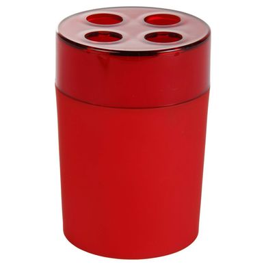 Porta Escova de Dente Plstico Vermelho