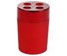 Porta Escova de Dente em Plástico Vermelho Just Home Collection