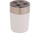 Porta Escova de Dente em Plástico Taupe Just Home Collection