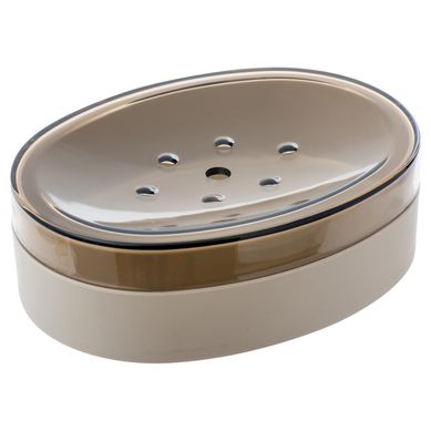 Saboneteira Plstica Taupe Just Home Collection