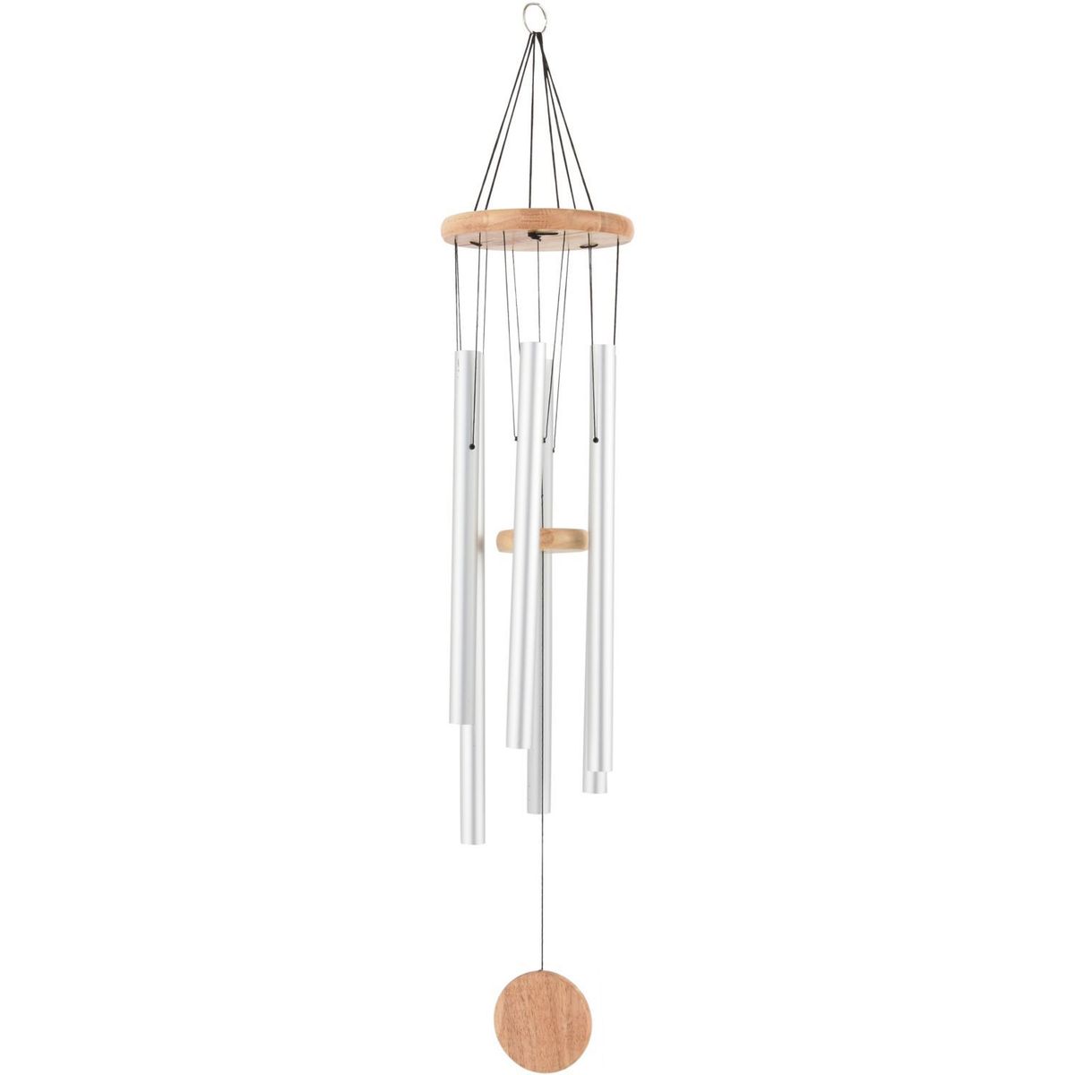 Mensageiro Vento metal/madeira, 107cm, marca Casa Bonita - Foto Principal