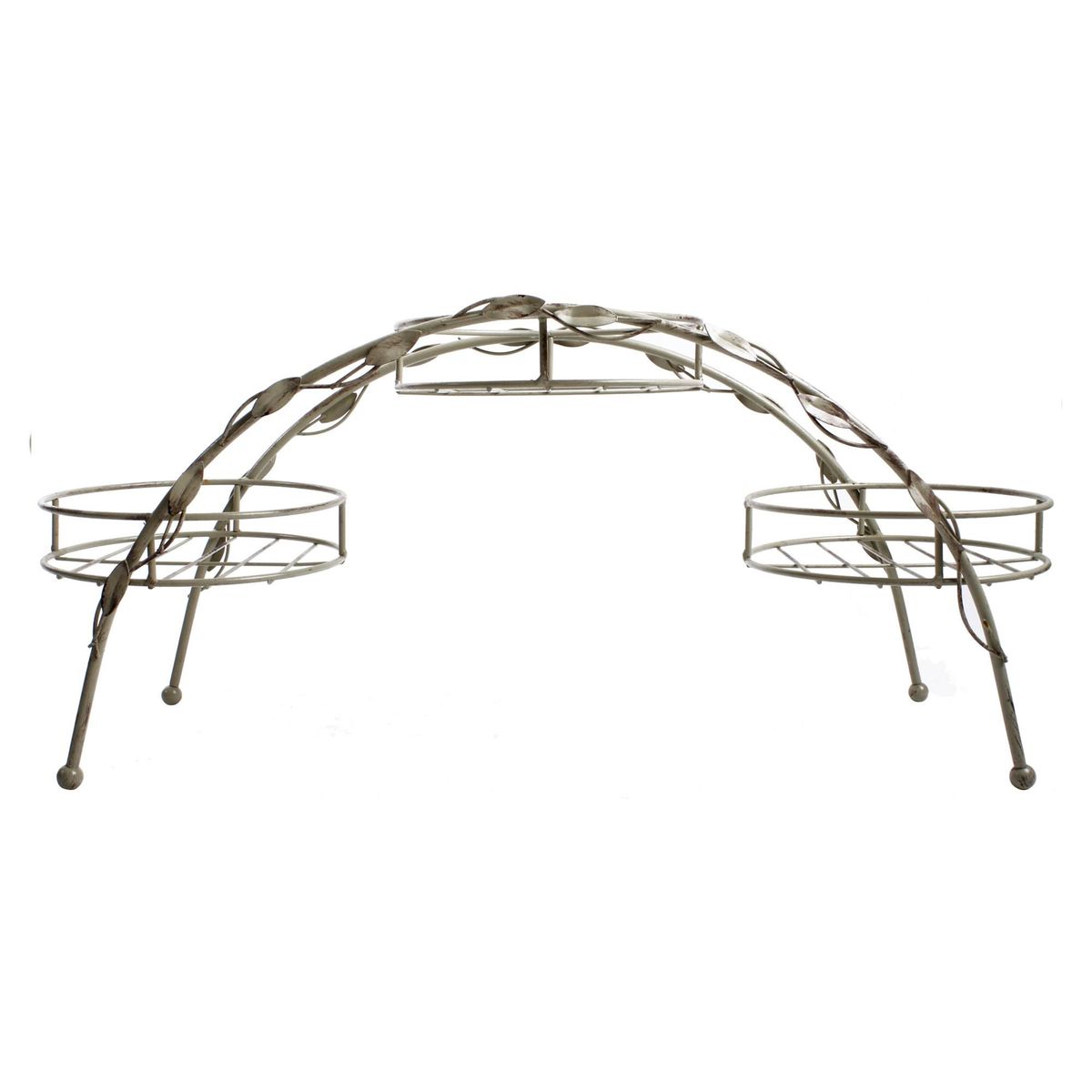 Suporte Vaso Folha MET VD 67x29x22.5cm, marca Casa Bonita - Foto 2