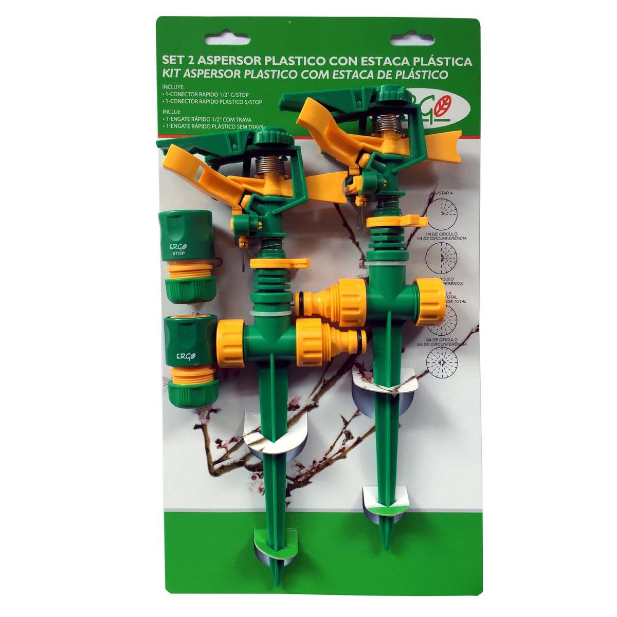 Kit Asper Estaca 2 Peças Plástico, marca Ergo - Foto Principal