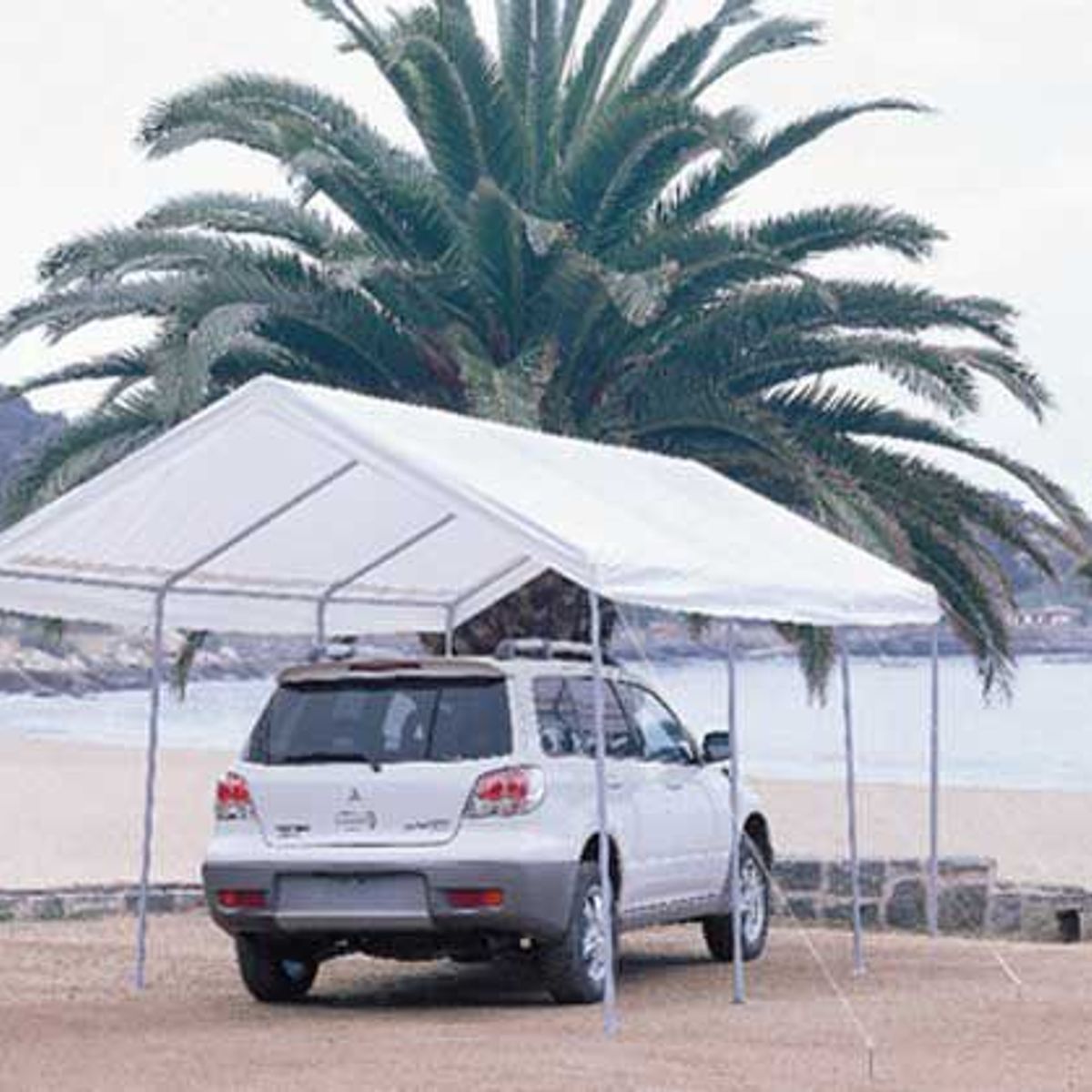 Gazebo para Garagem 3x6m Branco Just Home Collection, marca Just Home Collection - Foto 2