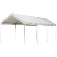 Gazebo Retangular para Carro 275x300x600cm Branco Just Home Collection