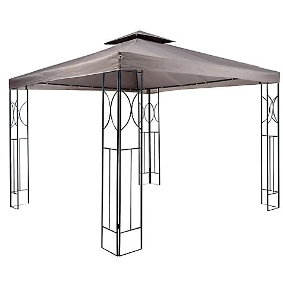 Gazebo Painel Duplo 275x300x300cm Marrom Just Home Collection, marca Just Home Collection - Foto Principal