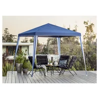 Gazebo de Poliéster Montável 245x300x300cm Azul Just Home Collection