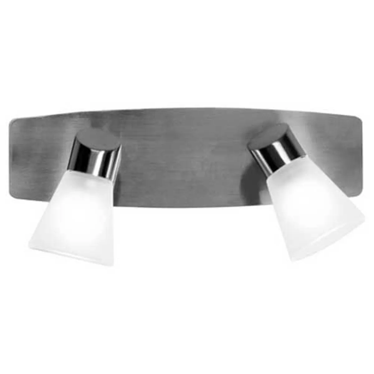 Spot de Sobrepor 2 Lâmpadas Triangular G9 Vidro Níquel Bivolt, marca Just Home Collection - Foto Principal
