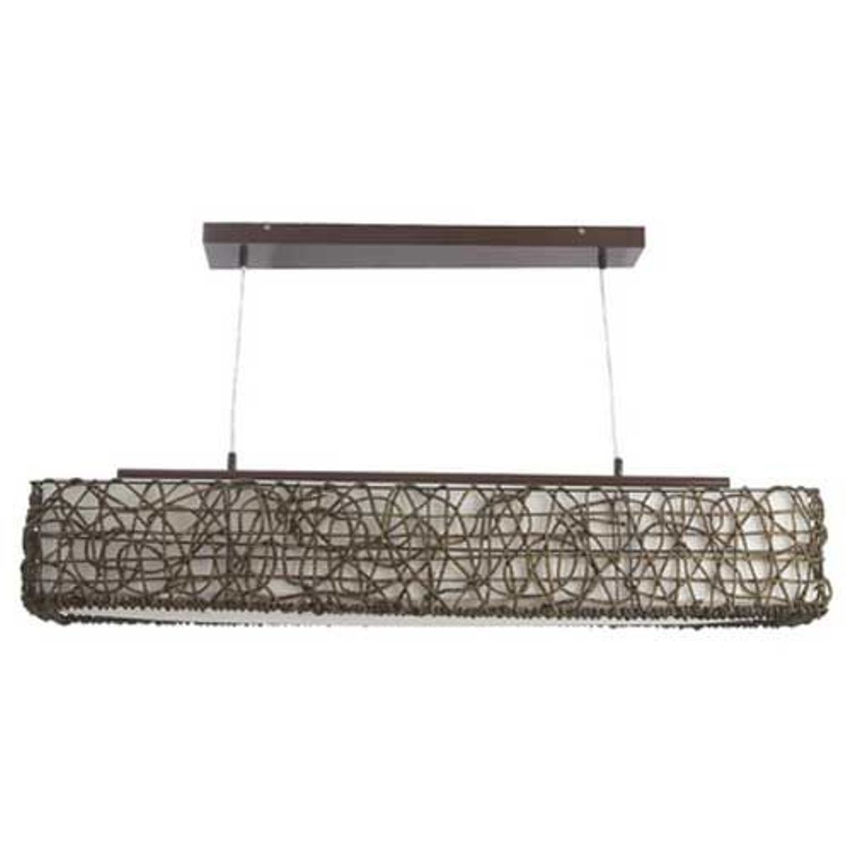 Pendente Ratan 4 Lâmpadas, Café, Bivolt, marca Just Home Collection - Foto 2