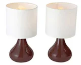 Kit Luminária de Mesa 2 Peças Bivolt Moderna Chocolate