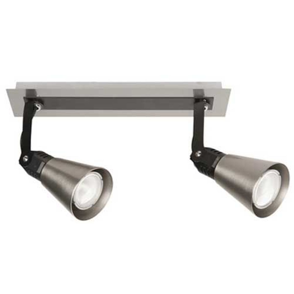 Spot de Sobrepor 2 Lâmpadas Cono GU10 Bivolt Cromado, marca Just Home Collection - Foto 2