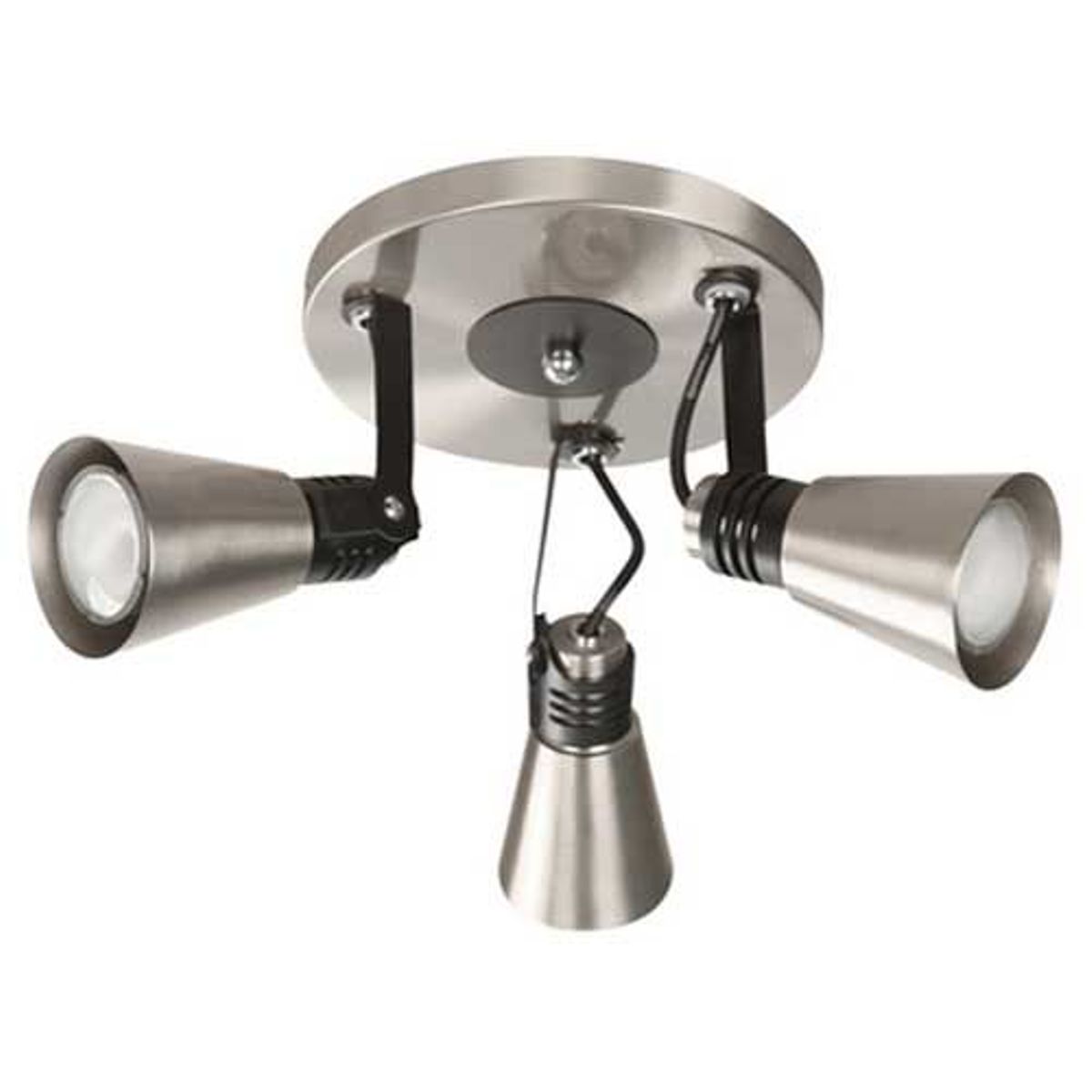 Spot de Sobrepor 3 Lâmpadas Cono GU10 Bivolt Cromado, marca Just Home Collection - Foto 2