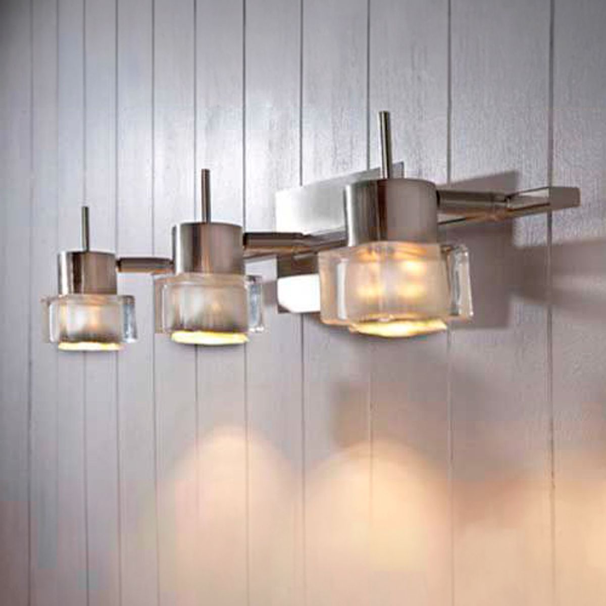 Spot de Sobrepor 3 Lâmpadas GU10 Vidro Níquel Bivolt, marca Just Home Collection - Foto Principal