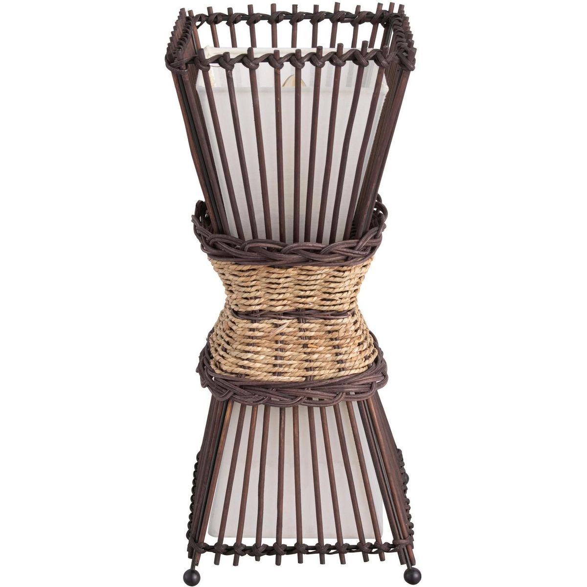 Luminária Mesa 2 Lâmpada Bambu Hcn, marca Just Home Collection - Foto Principal