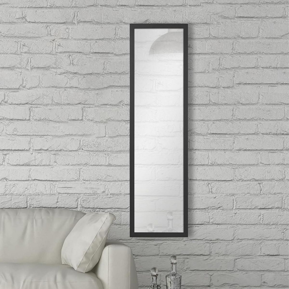 Espelho Decorativo 30x120cm Moldura Preto Casa Bonita, marca Casa Bonita - Foto Principal