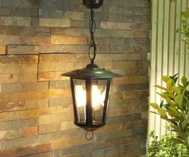 Pendente Exterior Vidro, Preto, Bivolt