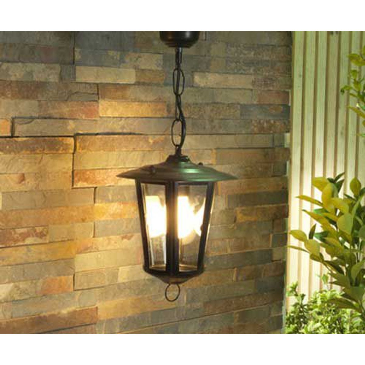 Pendente Exterior Vidro, Preto, Bivolt, marca Just Home Collection - Foto Principal