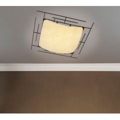 Plafon Flat 3 Lâmpadas Vidro Bivolt Ambar Casa Bonita