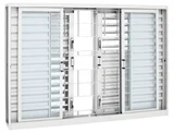 Janela Veneziana Multiflex Aço 6 Folhas Quadriculada Central 120x200x16cm Pratika