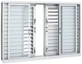 Janela Veneziana Multiflex Aço 6 Folhas Central 120x150x16cm Pratika