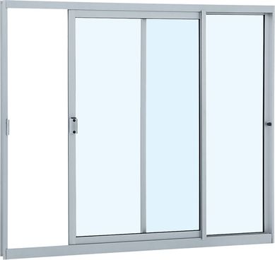 Janela de Correr Alumnio Branco 2 Folhas Esquerda 100x120x4,74cm Alumifit