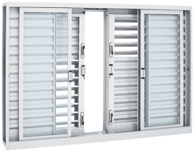 Janela Veneziana Multiflex Ao 6 Folhas Central 120x150x16cm Pratika