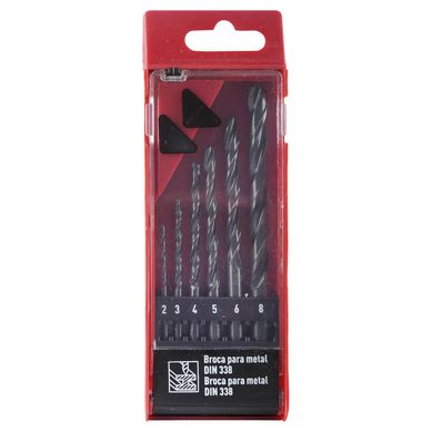 Conjunto Brocas Metal 6 Peas, Redline - Allcraft