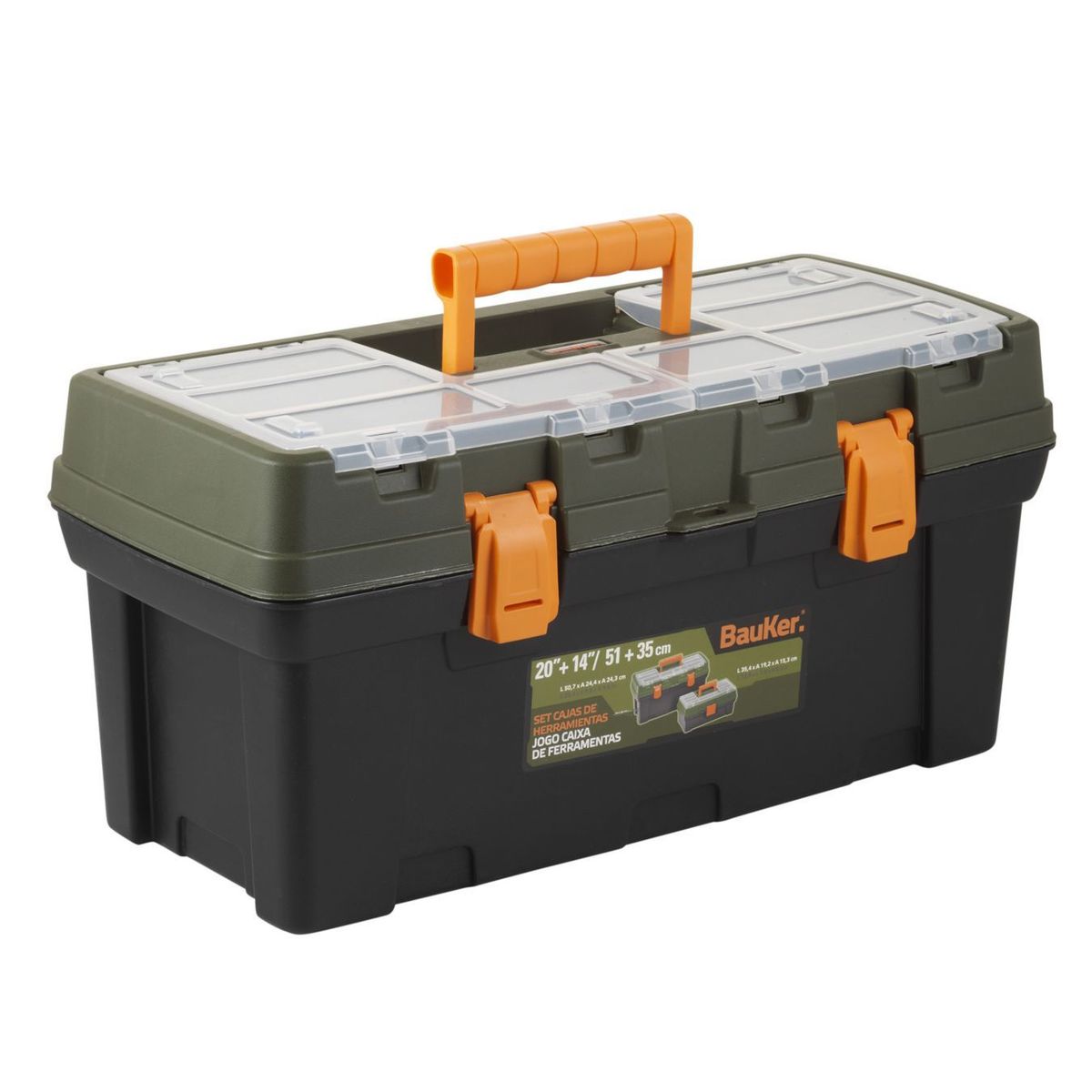 Conjunto Caixa de Ferramentas 20/40", marca Bauker - Foto Principal