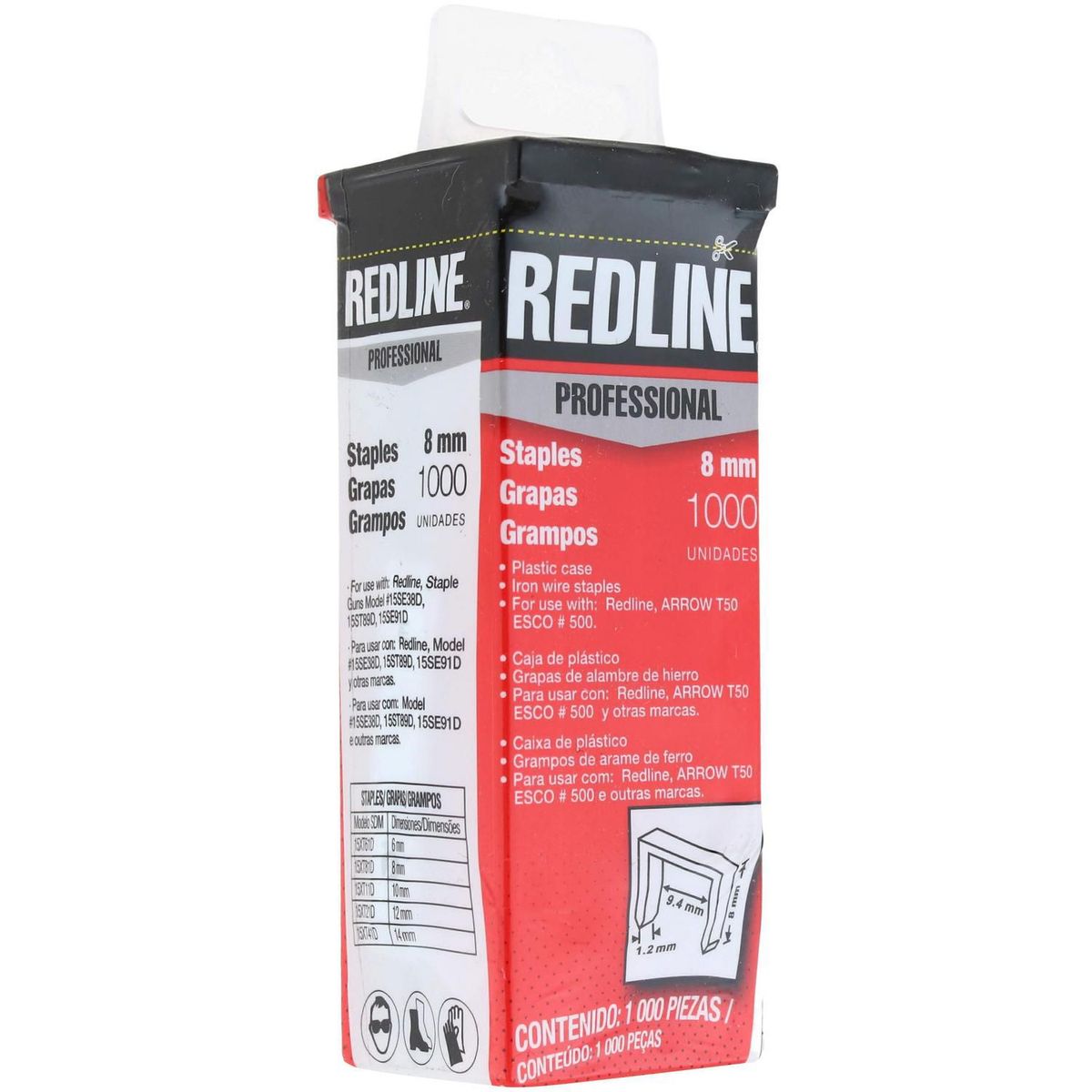 Grampos, 8mm, marca Redline - Foto Principal
