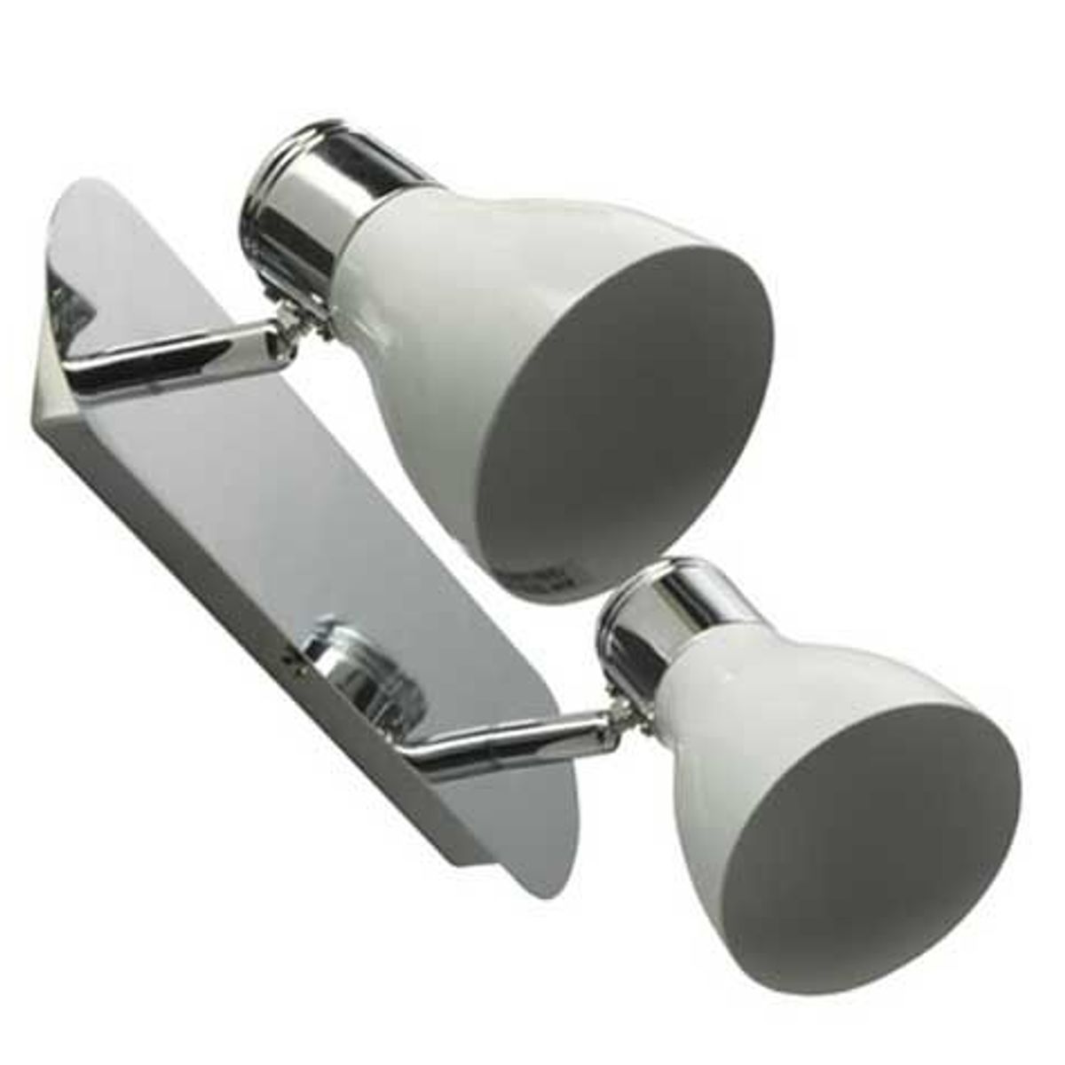 Spot de Sobrepor 2 Lâmpadas de Vidro Fixser Branco, marca Just Home Collection - Foto Principal