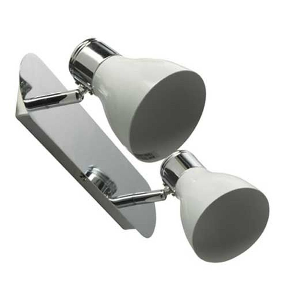 Spot de Sobrepor 2 Lâmpadas de Vidro Fixser Branco, marca Just Home Collection - Foto Principal