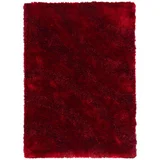 Tapete Shaggy Ondas 120X170cm Vermelho