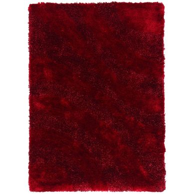 Tapete Shaggy Ondas 120X170cm Vermelho