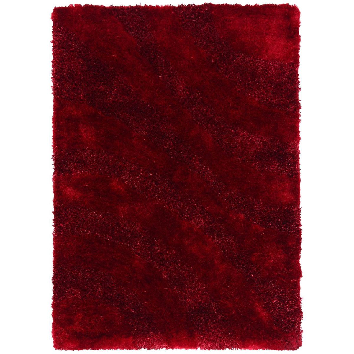 Tapete Shaggy Ondas 120X170cm Vermelho, marca Just Home Collection - Foto Principal