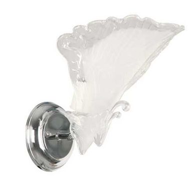 Arandela Cromo 1 Lmpada Vidro, Branco, Bivolt