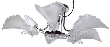 Pendente 6 Lmpadas Vidro, Branco, Bivolt
