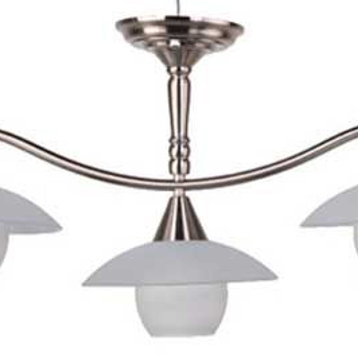 Pendente Flute 3 Lâmpadas Vidro, Prata, Bivolt, marca Just Home Collection - Foto Principal