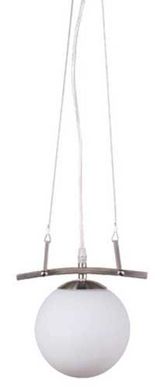 Pendente 1 Lmpada Prata Branco Bivolt Just Home Collection