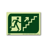 Sinal PVC Sobe Escada Direita