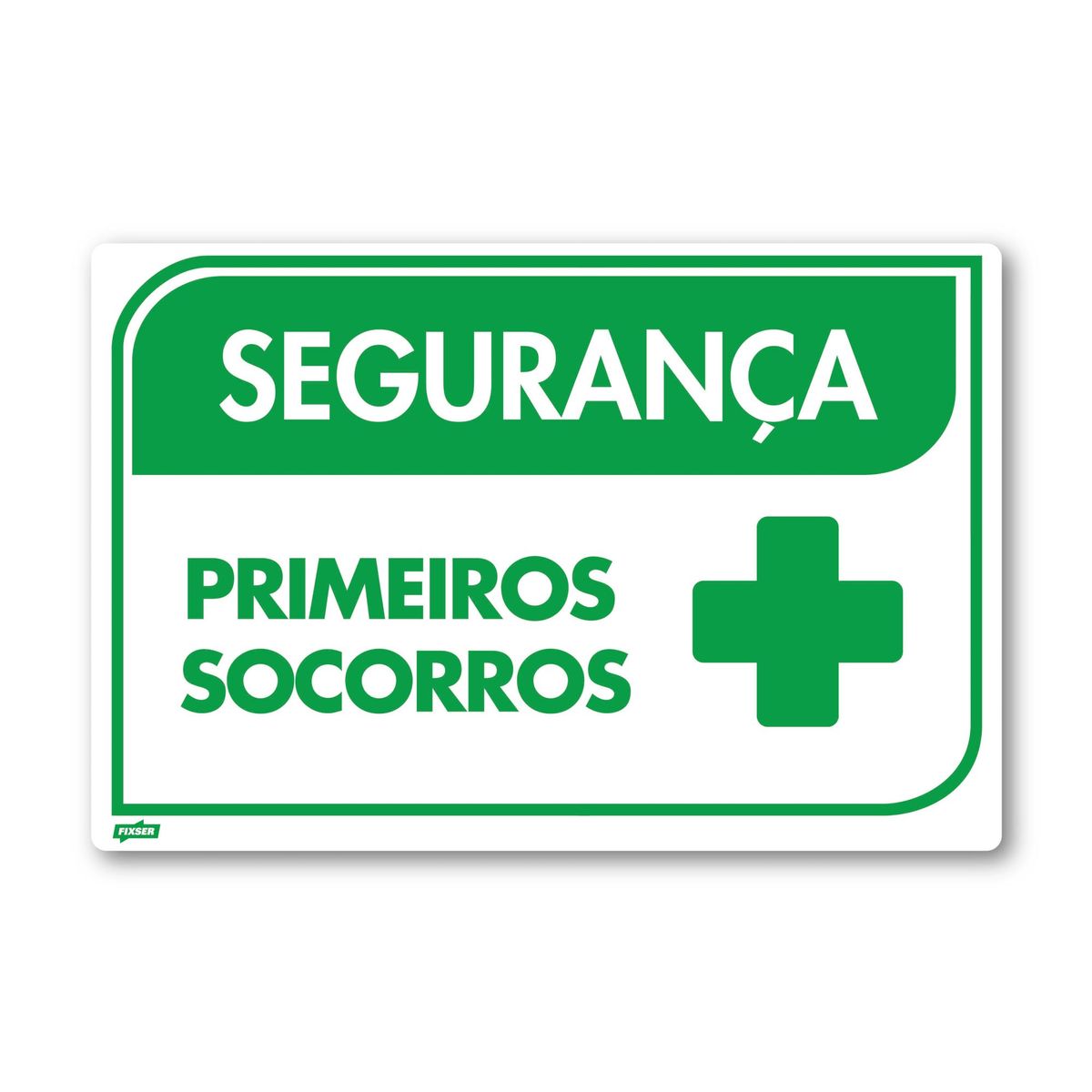 Sinal PVC Primeiros Socorros, marca Fixser - Foto Principal