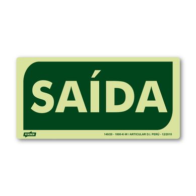 Sinal PVC Saida de Emergncia