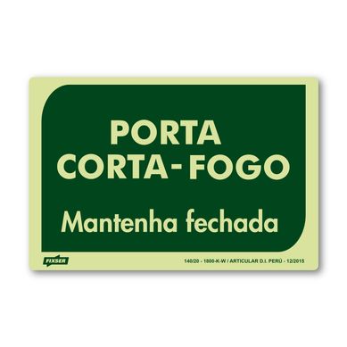 Sinal PVC Porta Corta Fogo