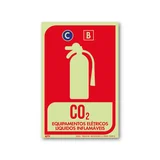 Sinal PVC Extintor CO